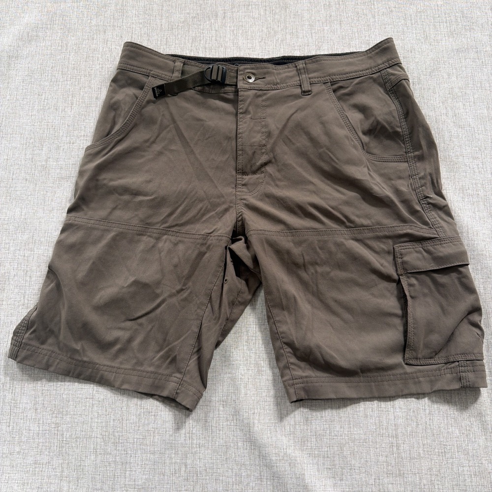 Prana Zion Shorts Men's 32 Hiking Cargo Integrated Belt Outdoors Camping